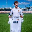 Joel Fontanet con la camiseta del Valencia CF