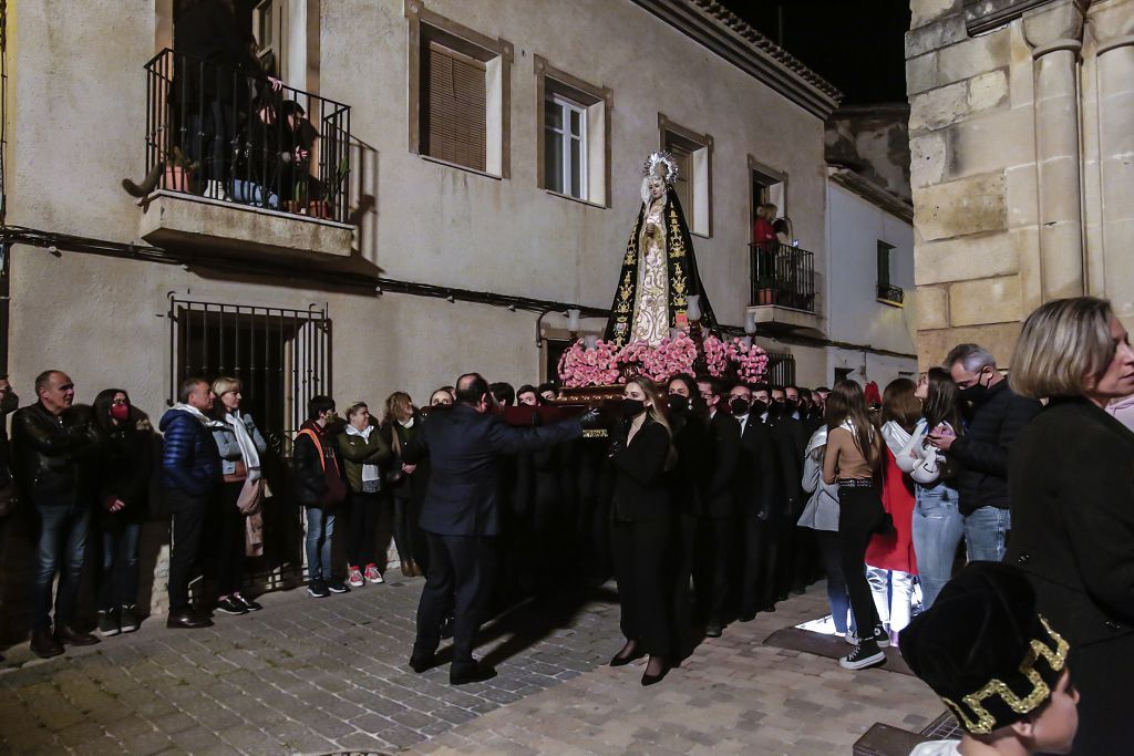 Semana Santa de Lorca 2022: Virgen de la Soledad del Paso Negro, iglesia y procesión