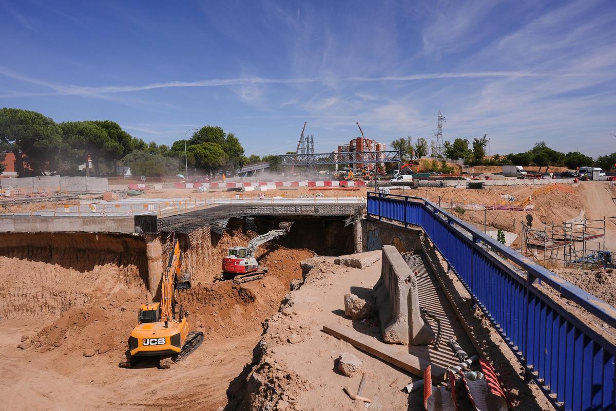 Obras de soterramiento de la A-5