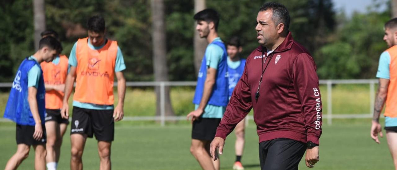 Germán Crespo, en el último entrenamiento del Córdoba CF en la Ciudad Deportiva.