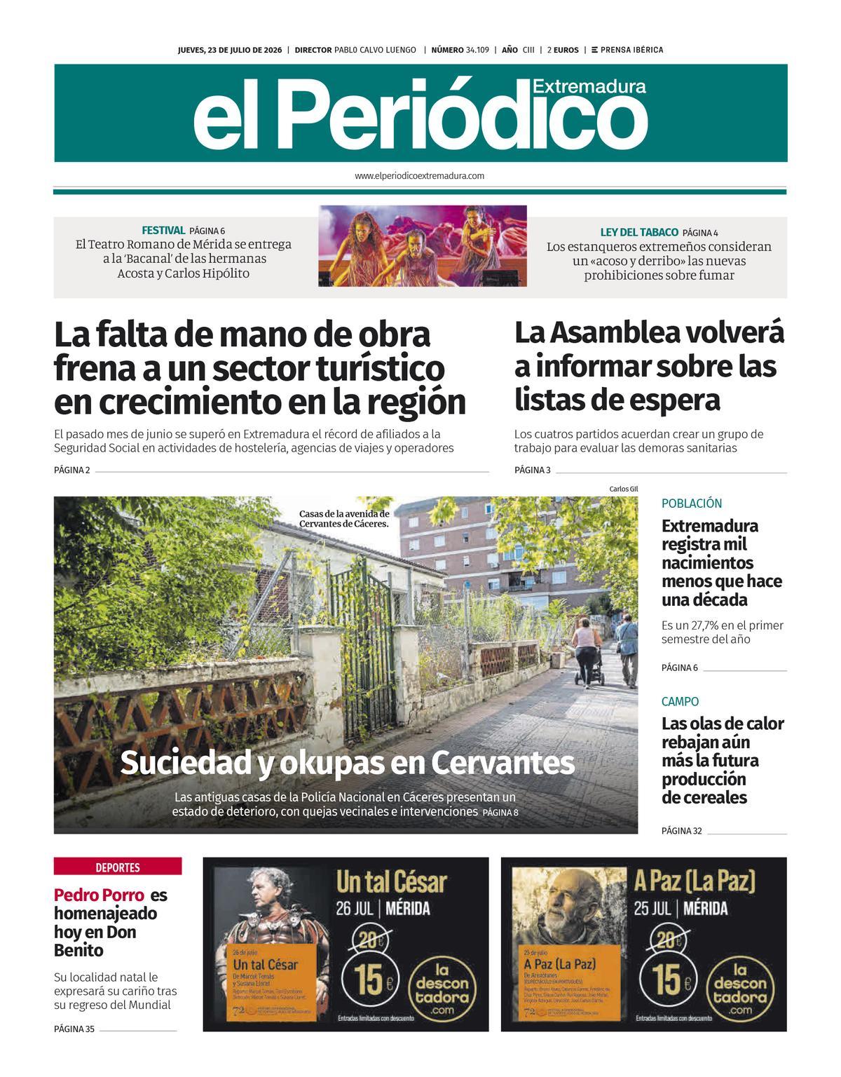 Consulta la portada correspondiente al día 23 de julio de 2026