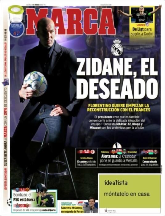 Portada MARCA jueves 7 de marzo de 2019.