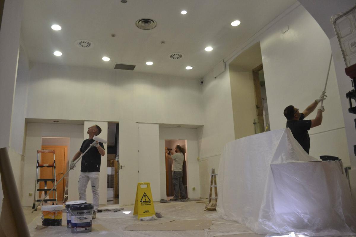 Obras en el Museo de Bellas Artes.
