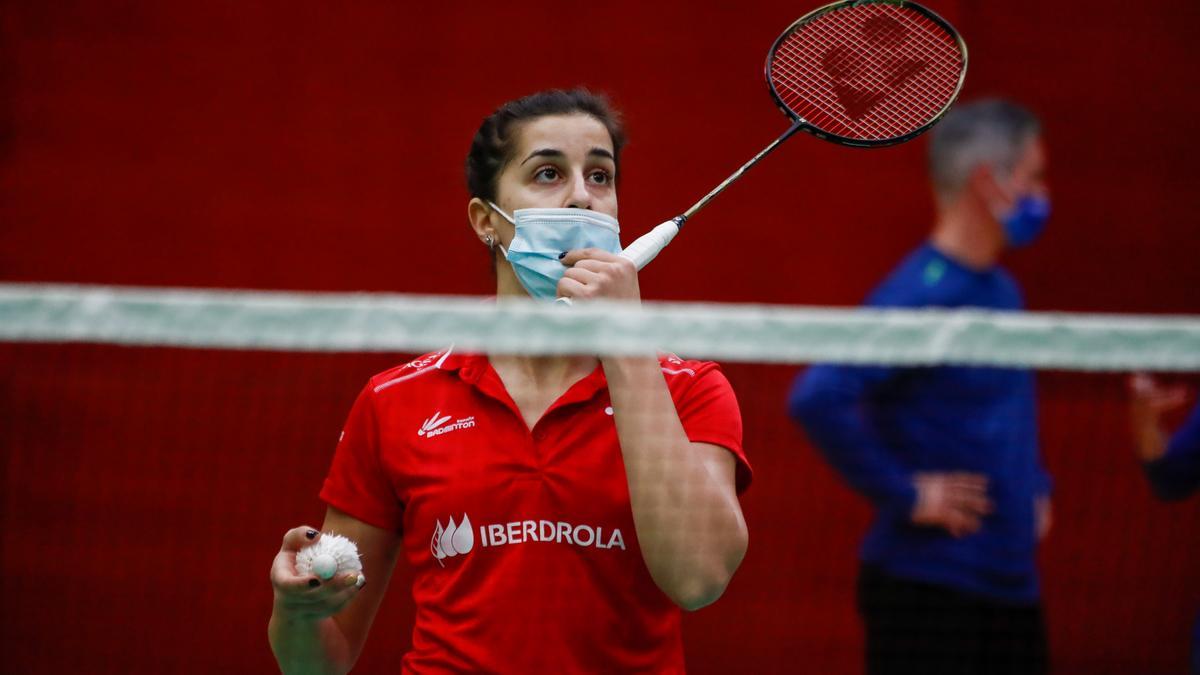 Carolina Marín durante un entrenamiento