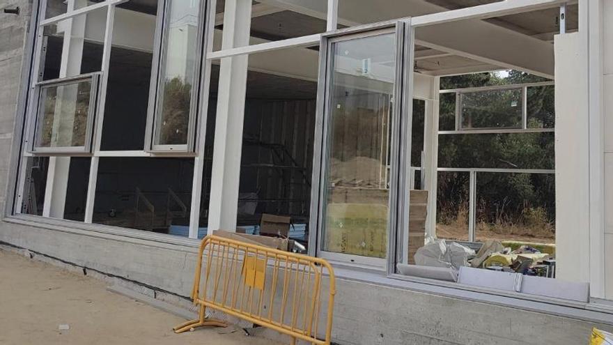 El centro social de Carragoso, entonces en obras.