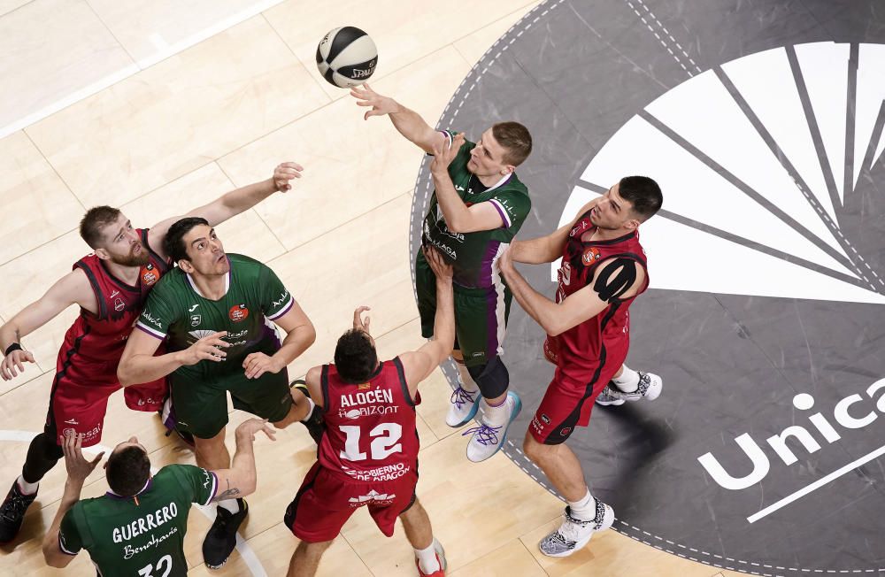 Victoria del Unicaja ante el Zaragoza en la Copa del Rey 2020.