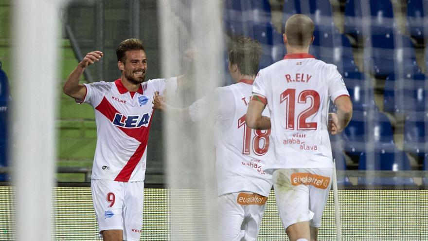 Santos celebra el gol marcado en Copa ante el Getafe CF.