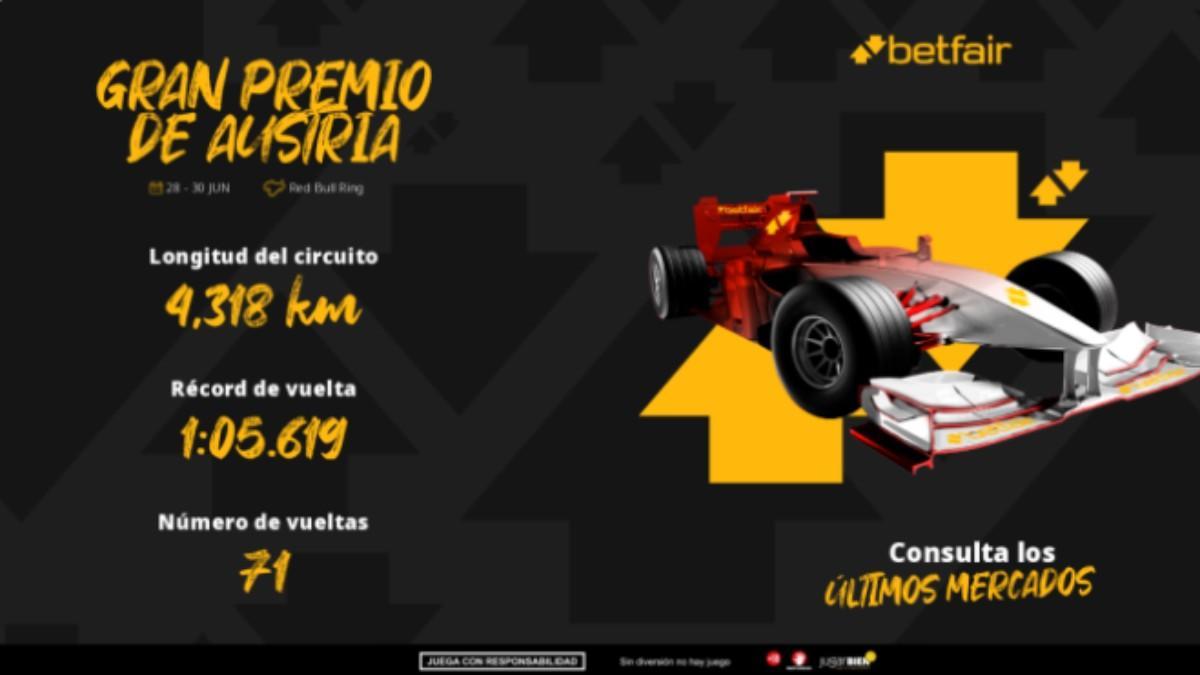 Apuestas F1 para el GP de Austria 2024: Pole y victoria de Max Verstappen a 1.9