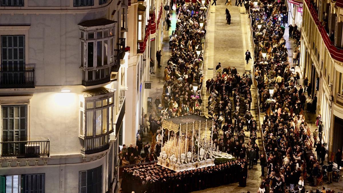 Salida procesional de la Cofradía de Las Penas, el Martes Santo de 2024.