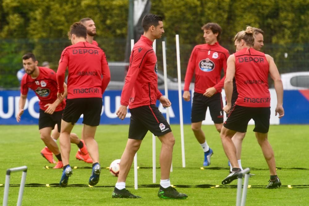 La afición, en la sesión antes de ir a Mallorca