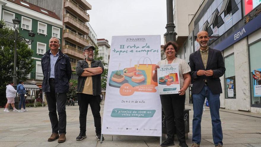 Zona Aberta lanza la segunda edición de su Ruta de Tapas e Compras con 11 locales y 300 euros en premios