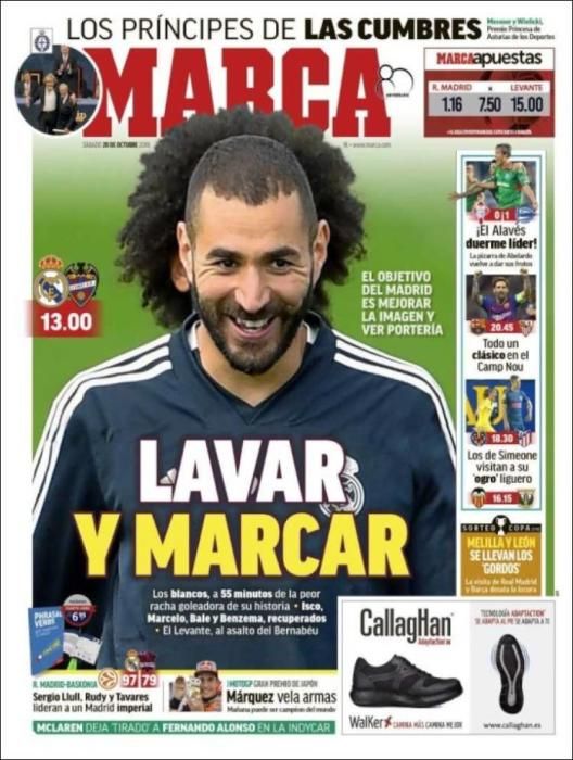 Portadas deportivas del 20-10-2018