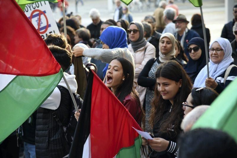 Numerosa manifestación de apoyo a la causa palestina