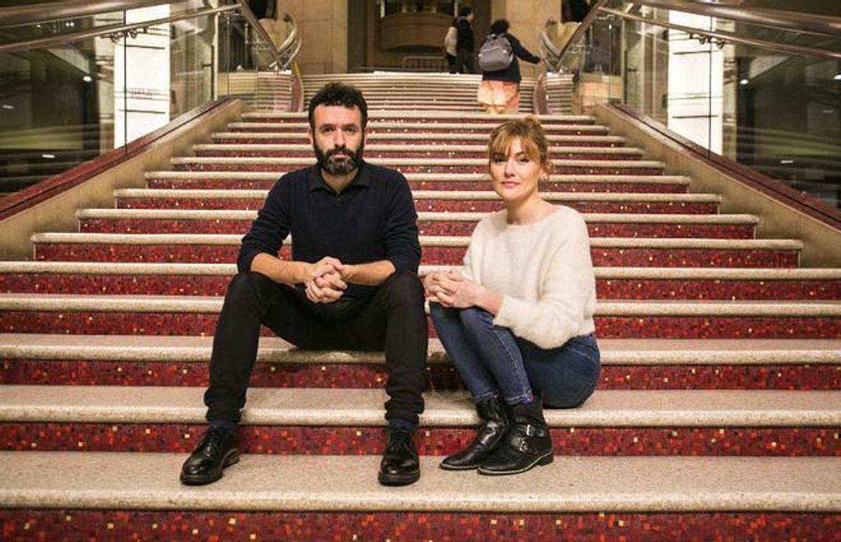 Rodrigo Sorogoyen y Marta Nieto, en el Dolby Theater en Hollywood, California, en 2019.