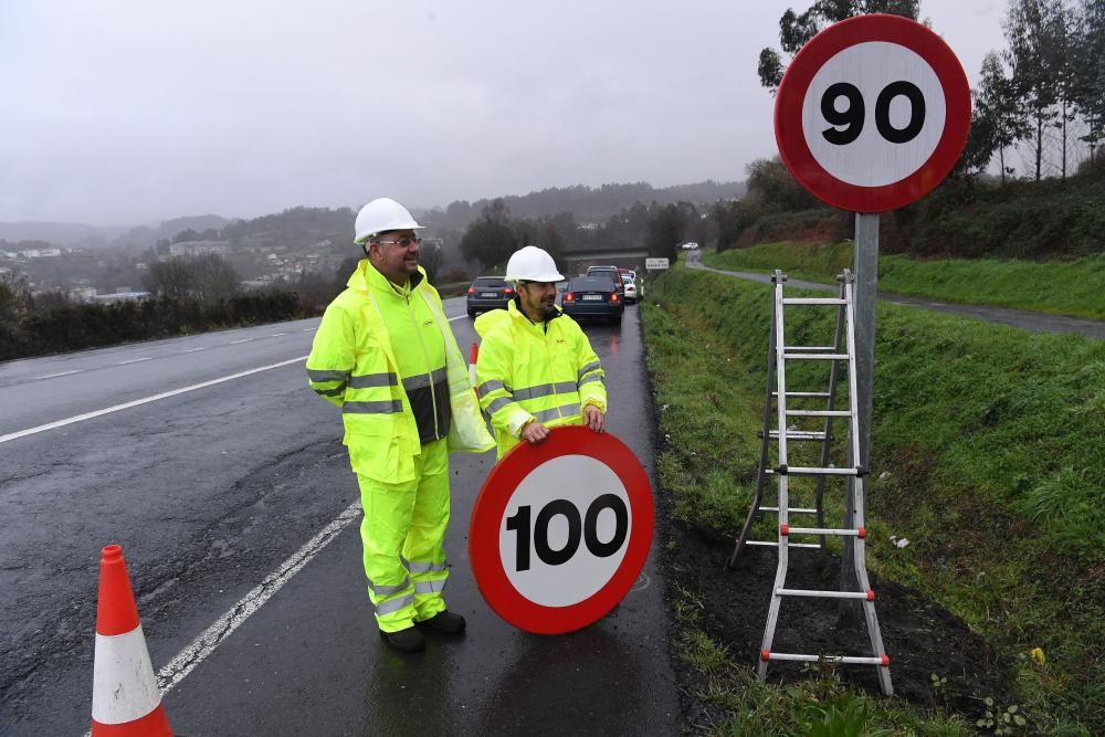 Nuevos límites a 90km/h en carreteras de A Coruña