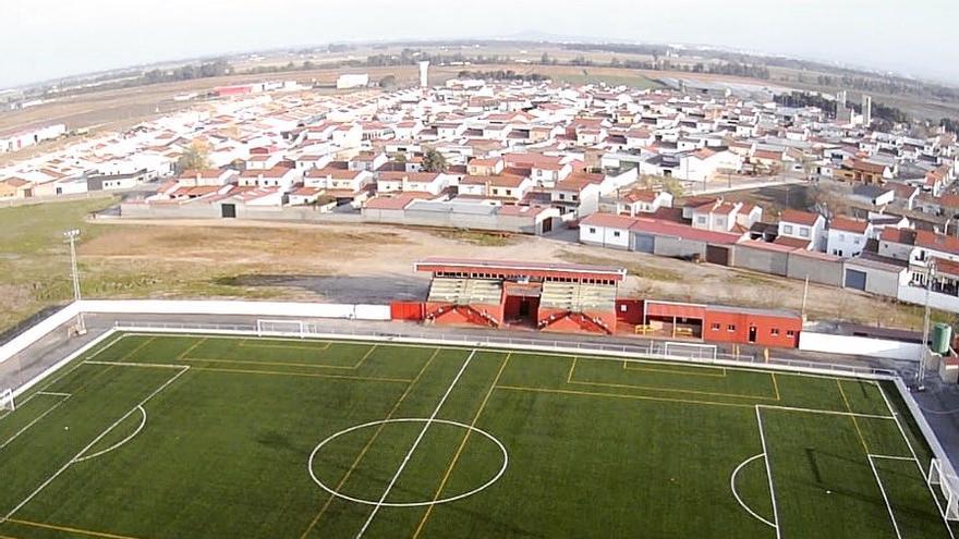 Vista aérea del estadio del Hernán Cortés.