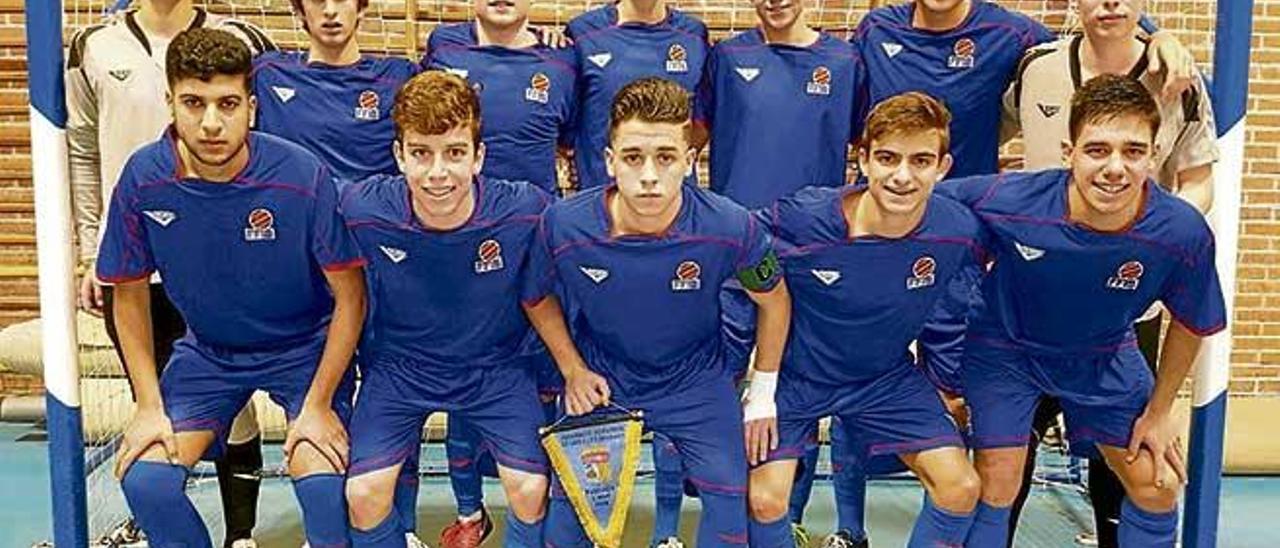 Selección balear masculina sub-19 de fútbol sala, que ha regresado del Nacional.