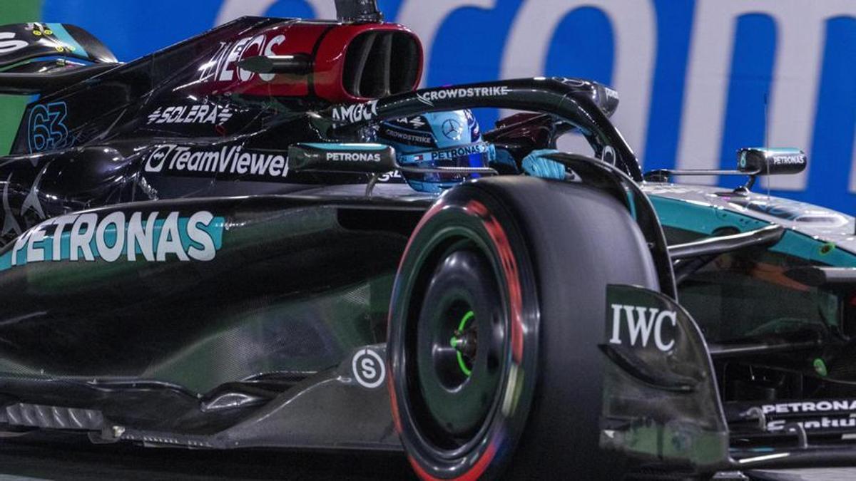 El coche del británico George Russell.