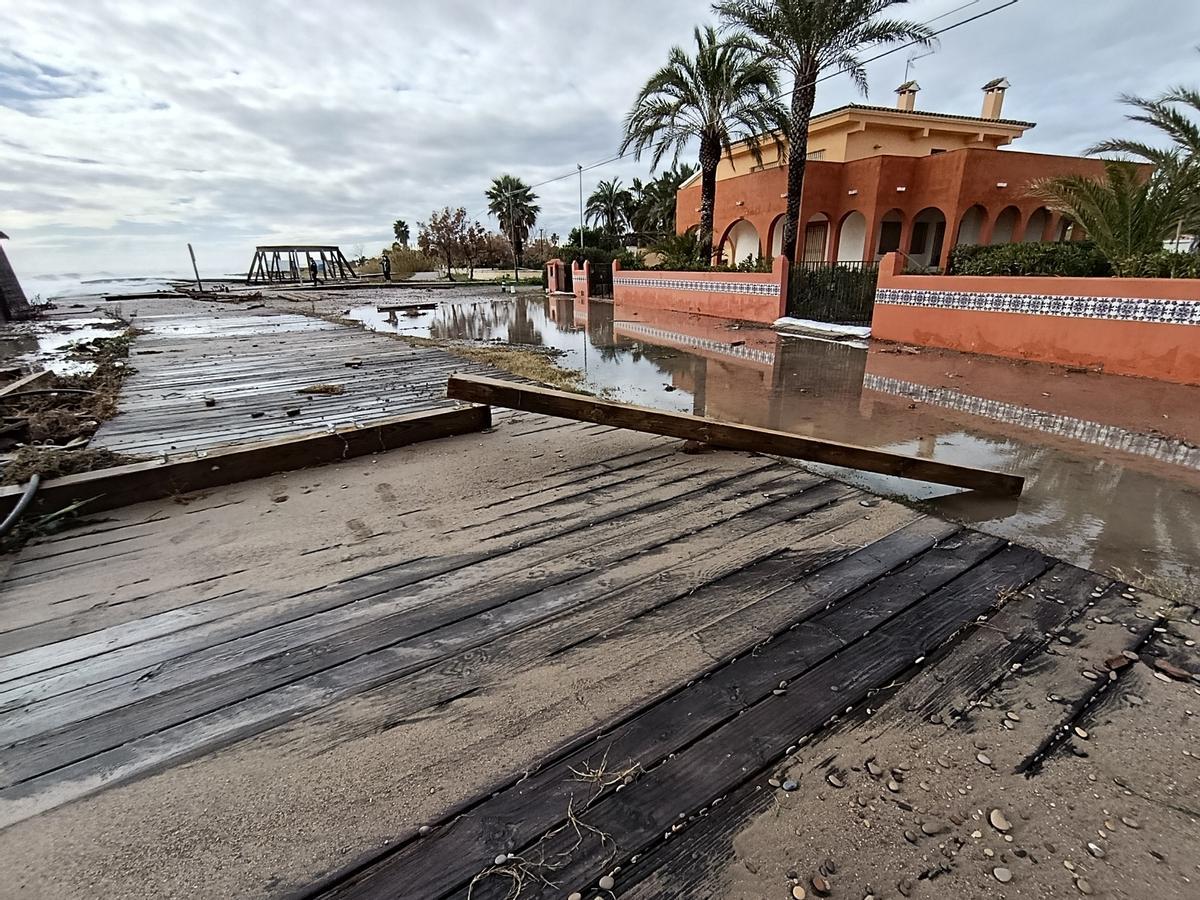 Impacto del temporal en el litoral de Almenara