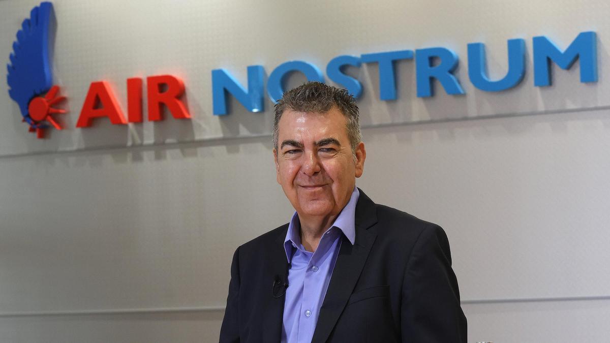 Carlos Bertomeu, en una rueda de prensa de resultados de Air Nostrum.