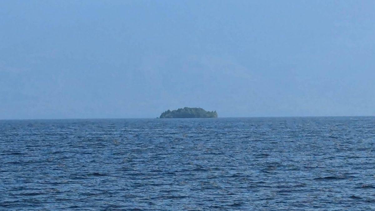 Imagen de la isla tomada por Rocky Avery el 13 de agosto de 2026.