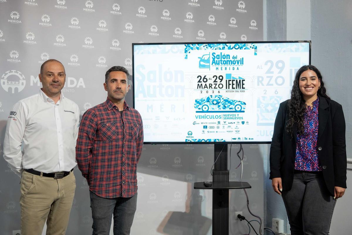 Presentación del Salón del Automóvil, este lunes, en Mérida.