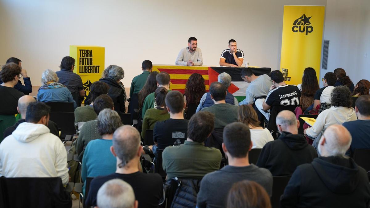 L'acte de la CUP d'aquest dissabte.