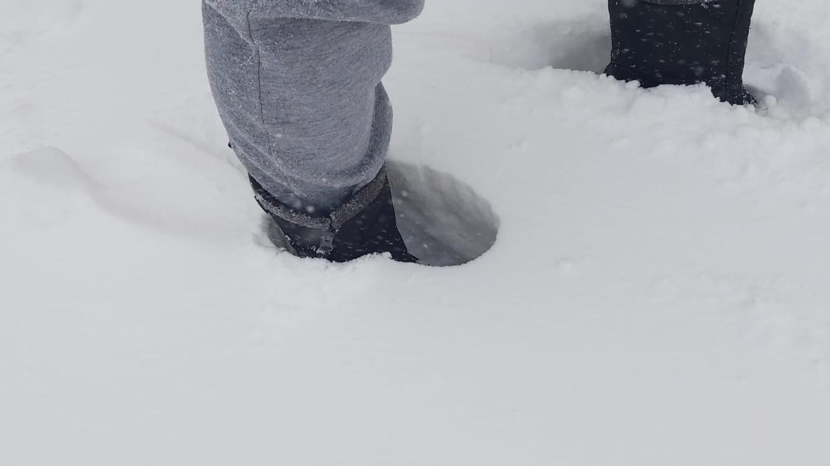 Espesor alcanzado por la nieve en Villaescusa