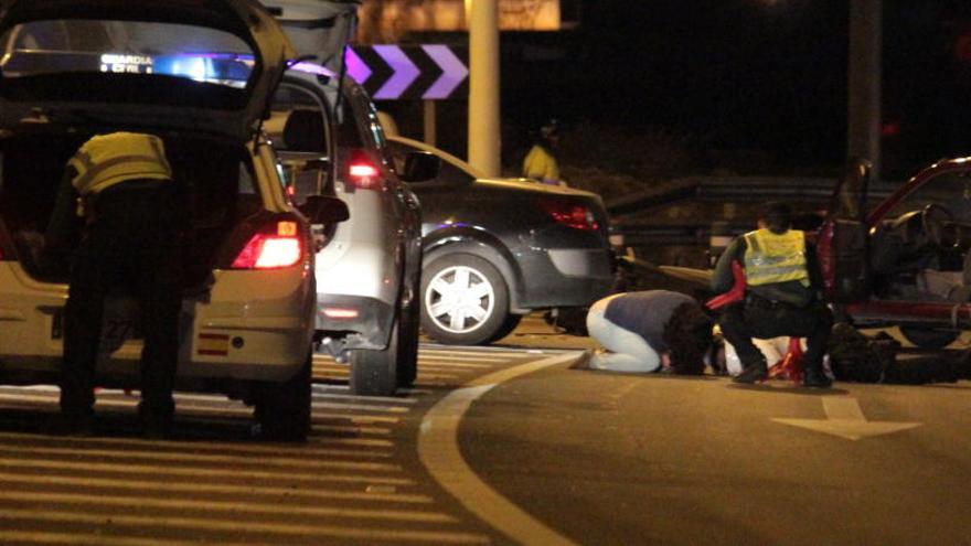 Un motorista herido grave en un accidente en la N-332 a la altura de Santa Pola