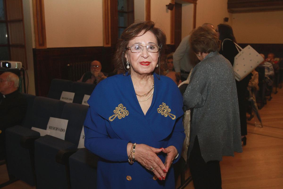 Marita Souto en 2024, durante un homenaje recibido en el Liceo