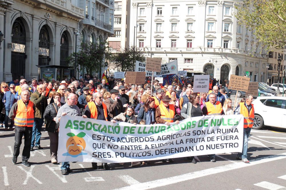 Manifestación en defensa del sector citrícola