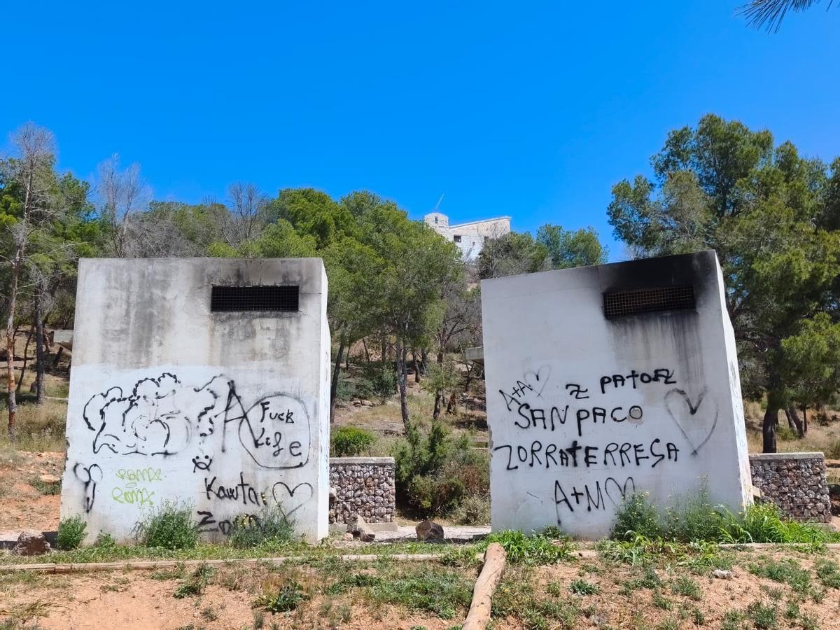 Así está una zona de paelleros de Sagunt Así está una zona de paelleros de Sagunt