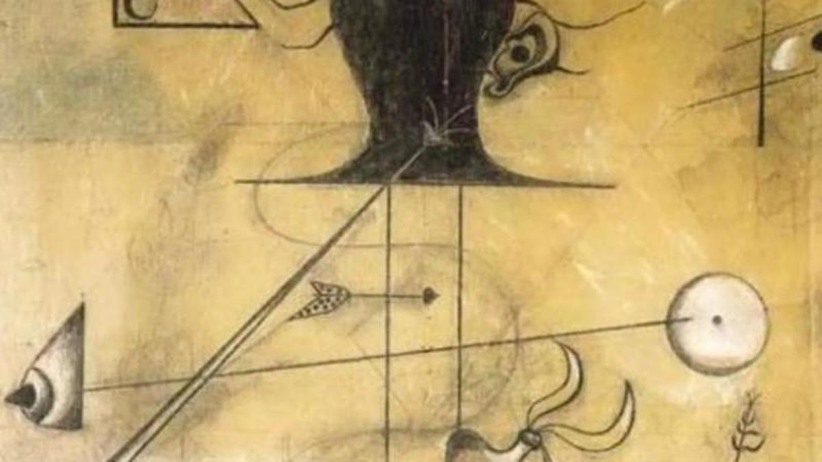 Fragment de 'Retrato de Madame K' de Joan Miró