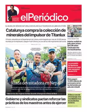 La portada de EL PERIÓDICO del 27 de agosto de 2026