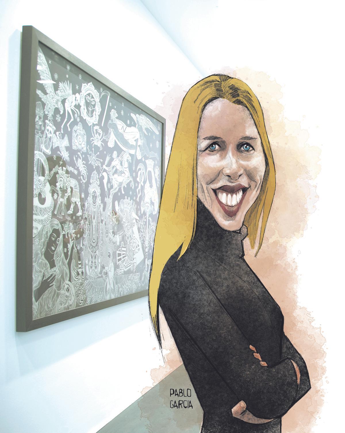 Diana Llamazares, en una caricatura de Pablo García. | LNE
