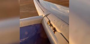 VÍDEO | Momento en que el ala de un avión Boeing se deshace en pleno vuelo