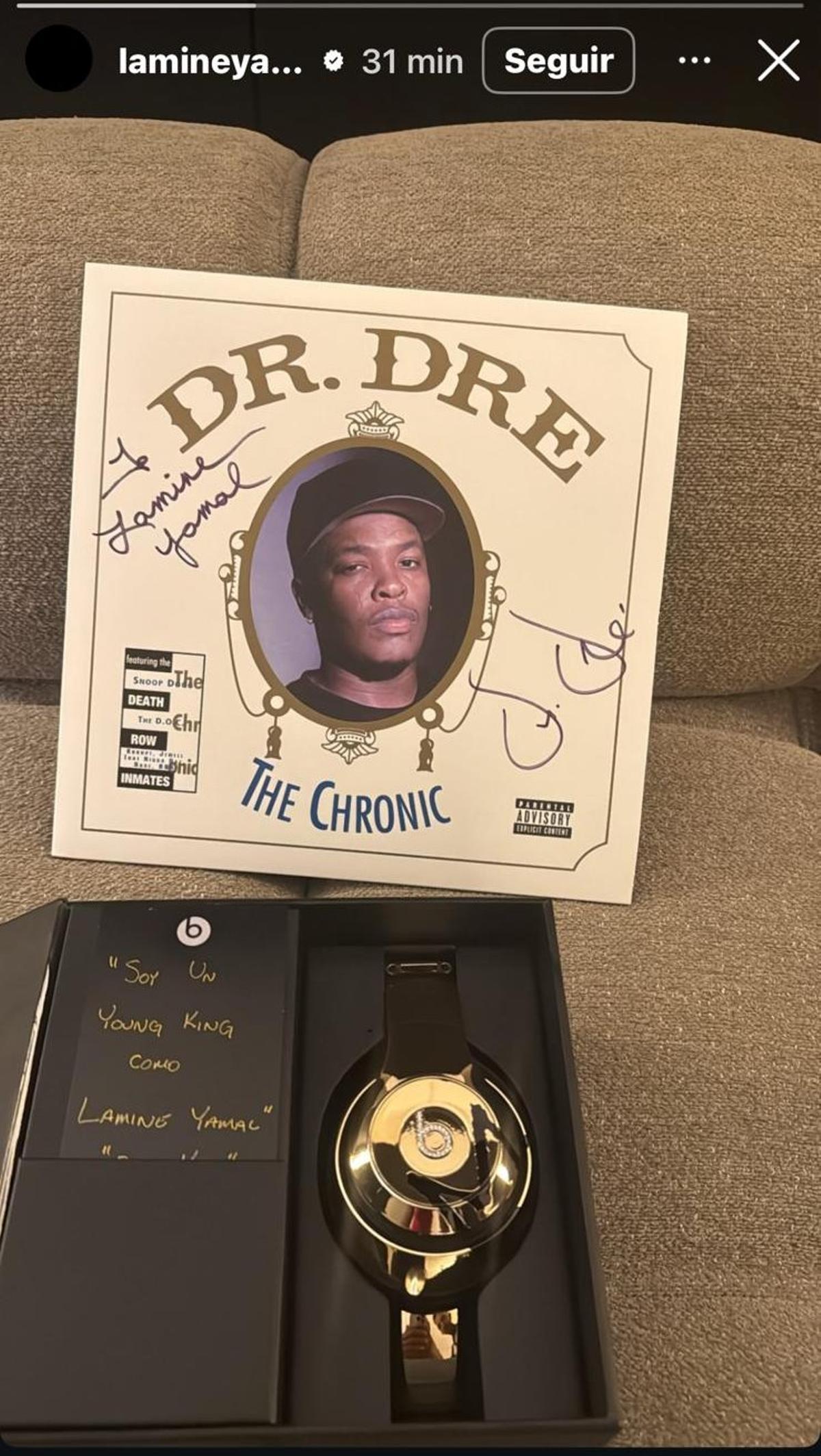 La imagen, de Instagram, compartida por Lamine Yamal