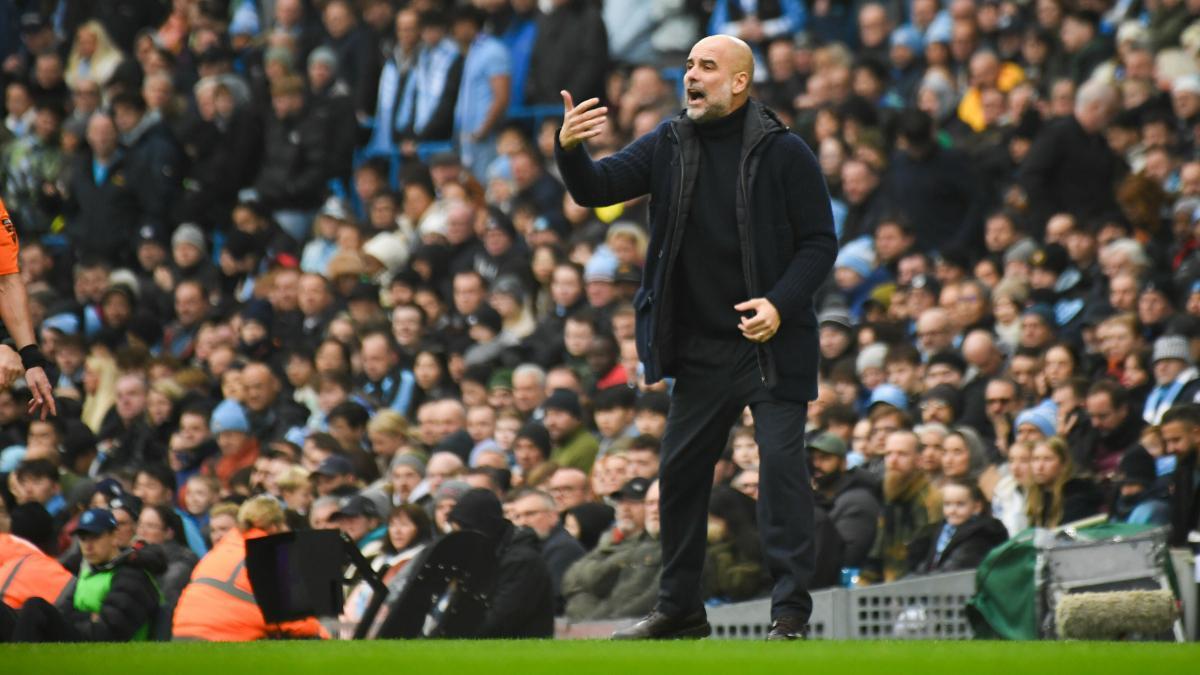 Guardiola, durante el duelo ante el Everton