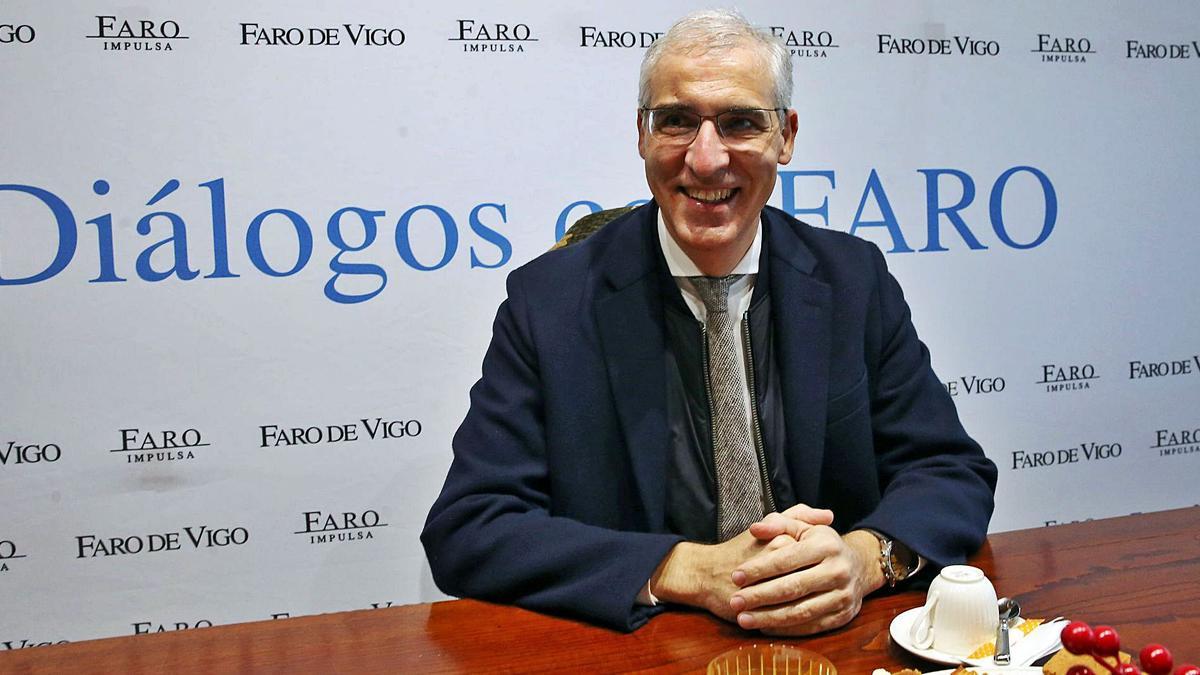 Francisco Conde, vicepresidente segundo de la Xunta y conselleiro de Economía, durante el desayuno informativo de FARO.