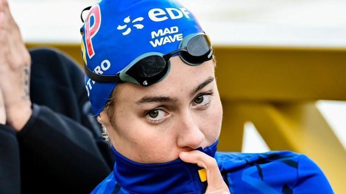 Paula Otero, en la previa de la competición en aguas parisinas.