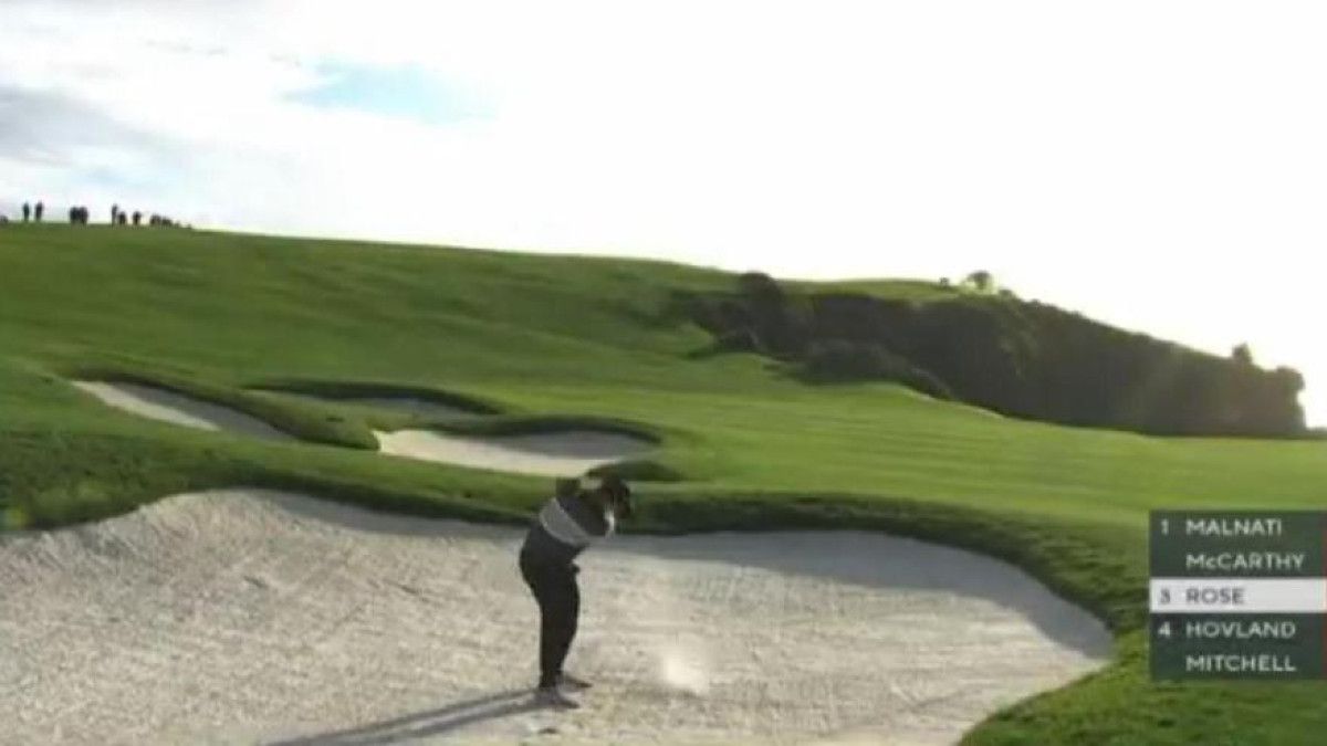 Justin Rose, durante su actuación en Peeble Beach