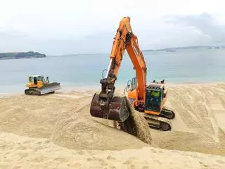 La reparación de la playa de Agrelo, en Bueu