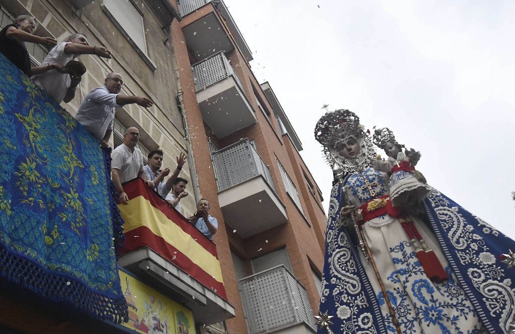 Romería de Murcia: Misa previa y primer tramo del recorrido