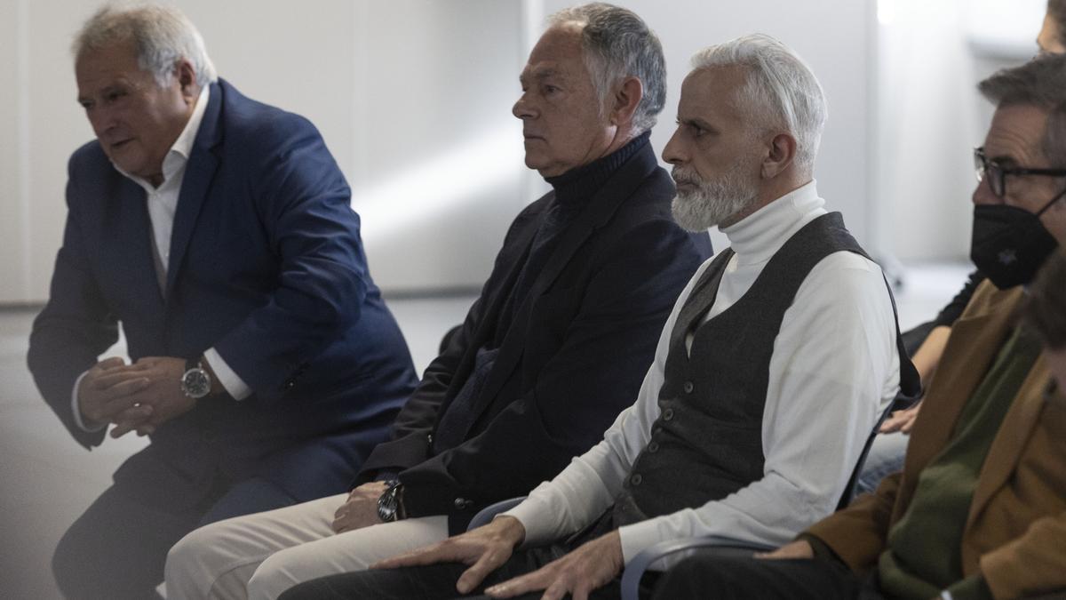 Alfonso Rus, Marcos Benavent y Máximo Caturla, en el juicio por la pieza de los zombis del caso Taula por la que fueron juzgados de enero a marzo de este año.
