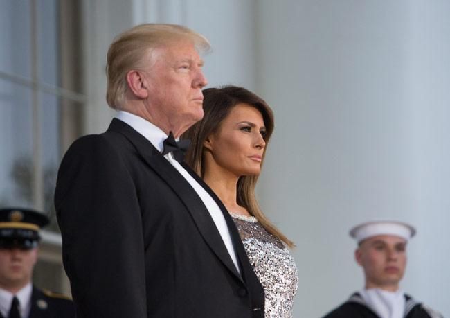 El matrimonio Trump posa en la Casa Blanca