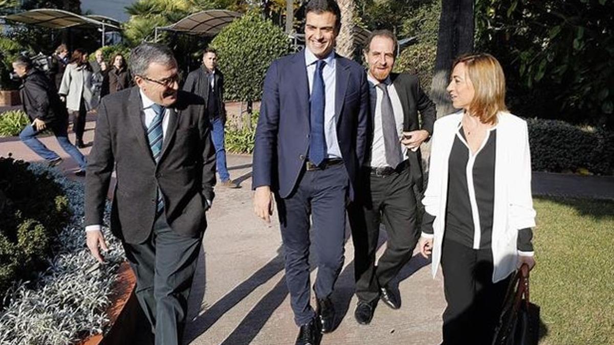 Pedro Sánchez, a su llegada al foro Primera Plan@ de EL PERIÓDICO.