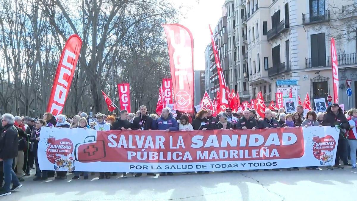 Manifestación en defensa de la sanidad pública en Madrid