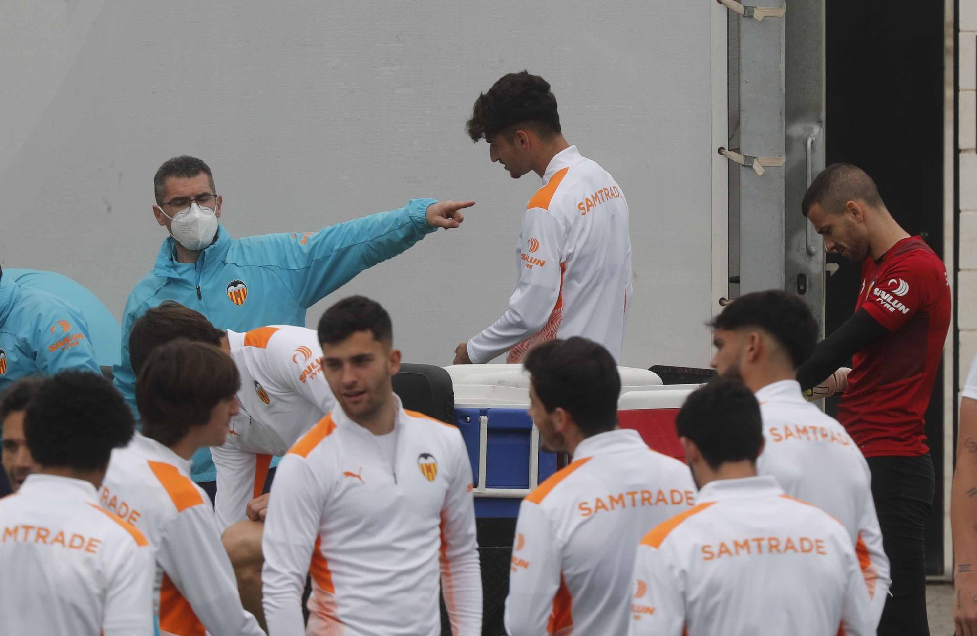 Entrenamiento del Valencia CF previo al partido frente a Osasuna