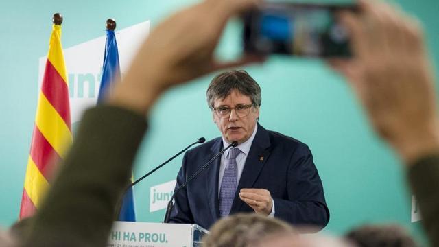 Carles Puigdemont en un acte a Perpinyà, en una foto d’arxiu. | DAVID BORRAT / EFE