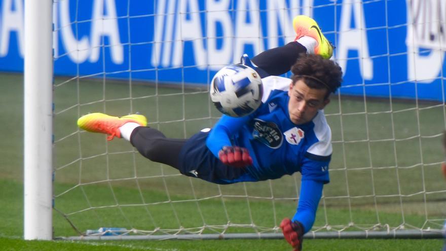 El Dépor prepara en Riazor el partido frente al Numancia en Soria